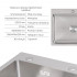 Акційний набір Lidz: мийка H6050 інтегрована Brushed Steel 3,0/1,0 мм + Змішувач Aria для кухні з гнучким виливом (k35) Grey