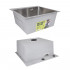 Акційний набір Lidz: мийка H5050H інтегрована Decor Honeycomb 2,5/0,5 мм LDH5050DEC48365 + Змішувач Aria для кухні з гнучким виливом (k35) Grey