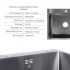 Акційний набір Lidz: мийка H6050B інтегрована Brushed Black PVD 3,0/1,0 мм + Змішувач Aria для кухні з гнучким виливом (k35) Black