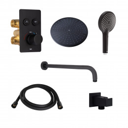 Акційний набір Qtap: Змішувач для душу Votice QTVOT6442T105NKB+Лійка QTHLAVA228O1ZBB+Лійка QTRUCA120O3KBB+Шланг QTHADPVCSQ160B+Підключення+Кронштейн