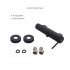 Комплект Qtap Robin Black Matt: Змішувач QTROB4060102B + Шланг QTHADPVCSQ160B + Лійка QTRUC125BLM45951