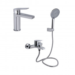 Акційний набір Qtap: Stenava New Змішувач для раковини QTSTE270CRM45535 Chrome + Stenava New Змішувач для ванни QTSTE259CRM45537 Chrome