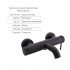 Комплект для ванної кімнати Qtap Robin Black Matt: Змішувач QTROB3060102B + Шланг QTHADPVCSQ160B +Лійка QTRUC125BLM45951