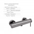 Комплект для душу Qtap Robin Black Chrome: Змішувач QTROB4060102K + Тримач QT829910842854GRP + Шланг QTHADPVC160G +Лійка QTRUCA120R3GRP