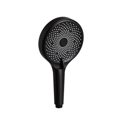 Лійка для ручного душу Rucni, d130 мм, Matt Black округла QTRUC125BLM45953 Qtap