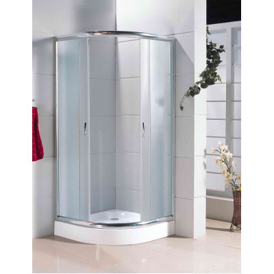 Кабіна душова півкругла 9001F-ECO з піддоном 15 см 90х90х195 скло Fabric, профіль хром придбати за кращою ціною від SANTEH в магазині St-Lviv Кабіна душова півкругла 9001F-ECO з піддоном 15 см 90х90х195 скло Fabric, профіль хром придбати за кращою ціною від SANTEH в магазині St-Lviv