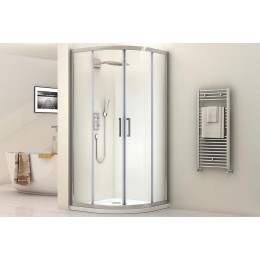 Кабіна душова півкругла 1901900 90х90х190 скло прозоре, профіль алюмінієвий хром