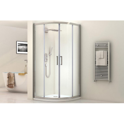 Кабіна душова півкругла 1901900 90х90х190 скло прозоре, профіль алюмінієвий хром придбати за кращою ціною від SANTEH в магазині St-Lviv Кабіна душова півкругла 1901900 90х90х190 скло прозоре, профіль алюмінієвий хром придбати за кращою ціною від SANTEH в магазині St-Lviv