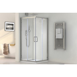 Кабіна душова прямокутна 1902810 100х80х190 без піддона скло прозоре, профіль алюмінієвий хром Кабіна душова прямокутна 1902810 100х80х190 без піддона скло прозоре, профіль алюмінієвий хром