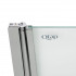 Шторка для ванни Standard CRM407513APL, 75x140 см, скло 6 мм Pear, розпашна, ліва Qtap