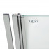 Шторка для ванни Standard CRM407513APL, 75x140 см, скло 6 мм Pear, розпашна, ліва Qtap
