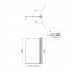 Шторка для ванни Standard CRM407513APR, 75x140 см, скло 6 мм Pear, розпашна, права Qtap