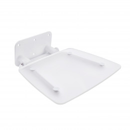 Сидіння відкидне Comfort WHI5035, White, квадратне, металеве, кріплення в стіну COMFWHI5035 Qtap