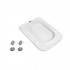Сидіння для унітаза (Kalao) 345х445х45 мм, White, з мікроліфтом, Slim Duroplast, Quick Release QT08991213AW Qtap
