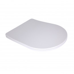 Сидіння для унітаза підлогового (Grand) 560×363×30 мм, White, з мікроліфтом, Slim Duroplast, Quick Release QT26228301W3 Qtap