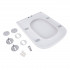 Сидіння для унітаза (Aries) 430x350x50 мм, White, з мікроліфтом, Slim Duroplast, Quick Release QT99HXU15W Qtap