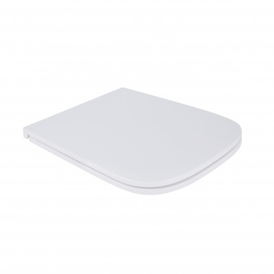 Сидіння для унітаза (Aries) 430x350x50 мм, White, з мікроліфтом, Slim Duroplast, Quick Release QT99HXU15W Qtap
