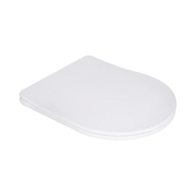 Сидіння для унітаза (Robin 490,610, Scorpio 490) 425x363x50 мм, White, з мікроліфтом Slim Duroplast, Quick Release QTSC179W48675 Qtap