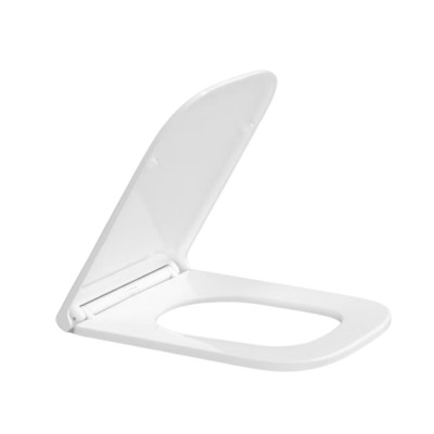 Сидіння для унітазу (Gemini 490) 428x344x37,5 мм, White, з мікроліфтом, Slim Duroplast, Quick Release QTSC179W49385 Qtap