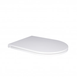 Сидіння для унітаза (Robin, Scorpio) 465x365x50 мм, White, з мікроліфтом, Slim Duroplast, Quick Release QT99HY2049W Qtap