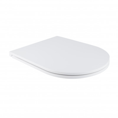 Сидіння для унітаза (Robin, Scorpio) 450x365x50 мм, White, з мікроліфтом, Slim Duroplast, Quick Release QT99HXU09W Qtap