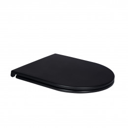 Сидіння для унітаза (Robin) 428x360x50 мм, Matt Black, з мікроліфтом, Slim Duroplast, Quick Release QT99HY2411MB Qtap