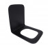 Сидіння для унітаза (Gemini) 435x357x37 мм, Matt Black, з мікроліфтом, Slim Duroplast, Quick Release QT99HY2312MB Qtap