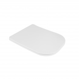 Сидіння для унітазу (Presto) 340х435х40 мм, White, з мікроліфтом, Slim Duroplast, Quick Release QT26992615EW Qtap