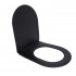 Сидіння для унітаза (Robin 660, Scorpio 520,660) 460x362x50 мм, Matt Black, з мікроліфтом, Slim Duroplast, Quick Release QTSC179MB47352 Qtap