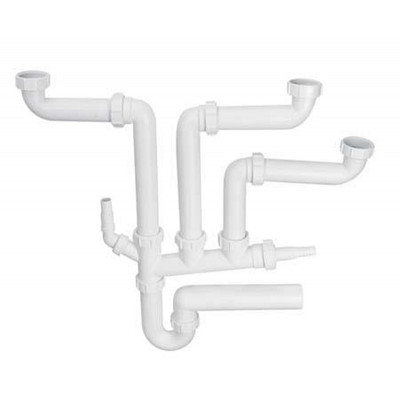 Сифон для кухонної мийки багатофункційний SSK3-50