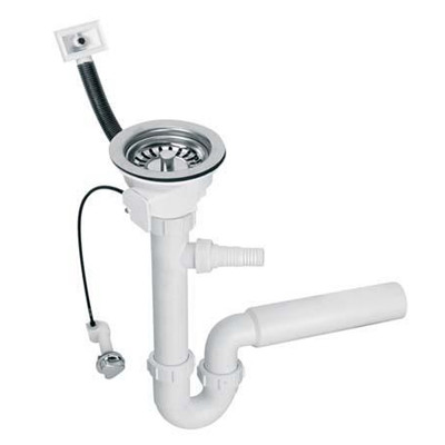 Сифон для кухонної мийки з переливом HC7+PUFS113R-CP
