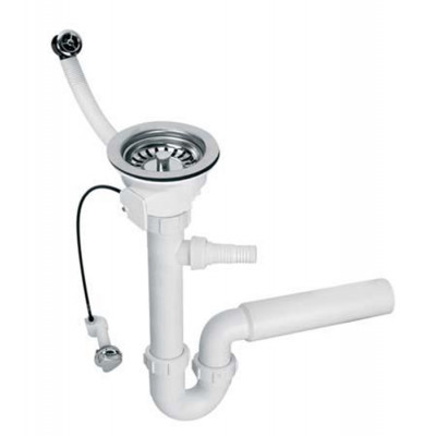 Сифон для кухонної мийки з переливом HC7+PUFS113-CP-25 Сифон для кухонної мийки з переливом HC7+PUFS113-CP-25