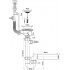 Сифон для кухонної мийки з переливом HC7+PUFS113R-CP