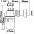 Сифон для кухонної мийки великий 1 (1/2х40) без зливу C31ARPF ресторанний