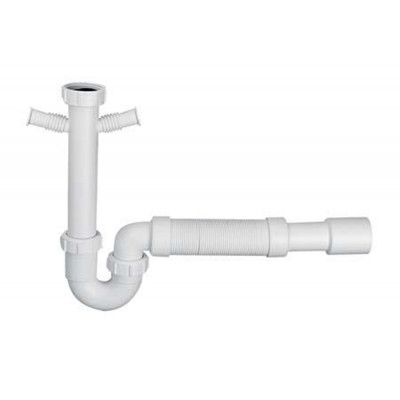 Сифон для кухонної мийки 11/2х50 мм з гофротрубою HC7-CCFL Сифон для кухонної мийки 11/2х50 мм з гофротрубою HC7-CCFL