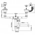 Сифон для кухонної мийки з підключенням до пральної машинки, подвійний зі зливом 113мм та переливом 1 1/2*50мм HC7HC12-POL1-25