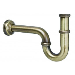 Сифон для умивальника трубний без зливу 11/4х32мм 215AB антична бронза Сифон для умивальника трубний без зливу 11/4х32мм 215AB антична бронза