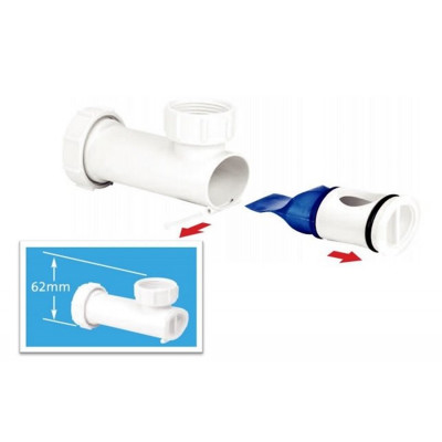 Сифон для умивальника з самозакриваючим клапаном 1 1/4'' h62мм WHB1-32 Сифон для умивальника з самозакриваючим клапаном 1 1/4'' h62мм WHB1-32