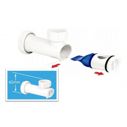 Сифон для умивальника з самозакриваючим клапаном 1 1/4'' h62мм WHB1-32