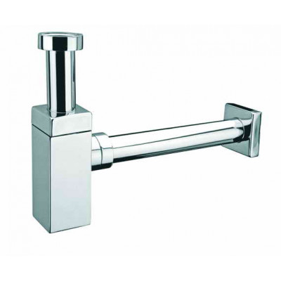 Сифон для умивальника без зливу LUX CA32SQEU-CB LUX CHROM квадратний Сифон для умивальника без зливу LUX CA32SQEU-CB LUX CHROM квадратний