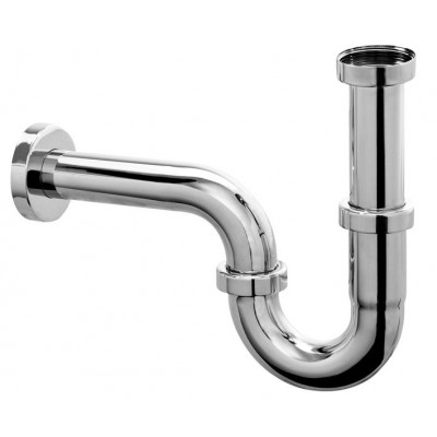 Сифон для умивальника трубний без зливу 11/4х32 мм 215-M хромований PREMIUM