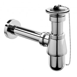Сифон до умивальника (хром) 200/255M PREMIUM з корком Сифон до умивальника (хром) 200/255M PREMIUM з корком