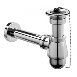 Сифон до умивальника (хром) 220/255M з корком Сифон до умивальника (хром) 220/255M з корком