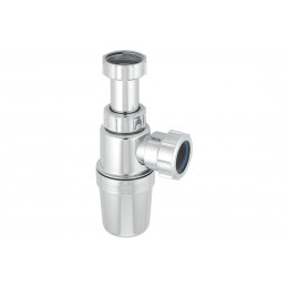 Сифон для умивальника без зливу пластиковий хромований 1 1/4"*32мм CE31A