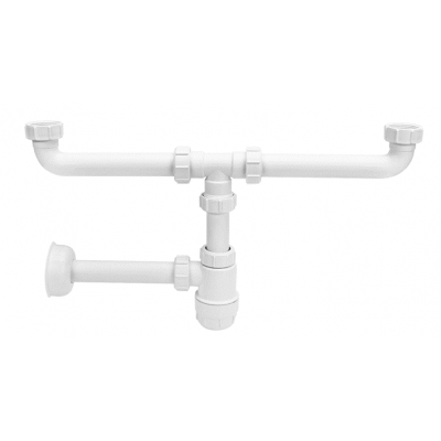 Сифон для умивальника без зливу подвійний (5/4х32) HC2+PIPE Сифон для умивальника без зливу подвійний (5/4х32) HC2+PIPE