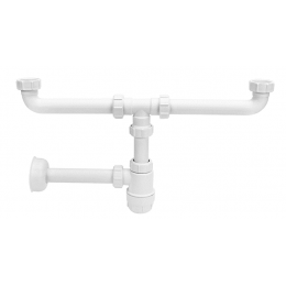 Сифон для умивальника без зливу подвійний (5/4х32) HC2+PIPE
