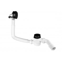 Сифон для ванни Click-Clack з верхньою очисткою, з наповненням через перелив HCN2600CC-15MM-MB чорний Сифон для ванни Click-Clack з верхньою очисткою, з наповненням через перелив HCN2600CC-15MM-MB чорний