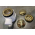 Сифон для ванни/піддона "клік-клак" з отвором 40/50 HC2600CL-GOLD-PVD золото