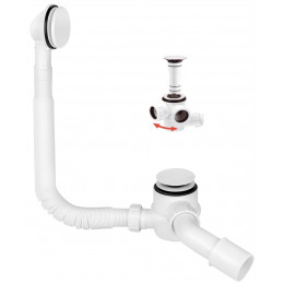 Сифон для ванни/піддона "клік-клак" з отвором 40/50 HC2600CL-WH білий Сифон для ванни/піддона "клік-клак" з отвором 40/50 HC2600CL-WH білий