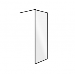 Кабіна walk in TOCA 90x190 скло прозоре, чорний профіль